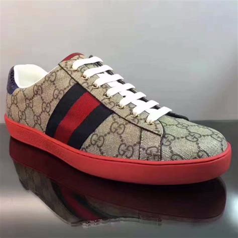 gucci shoes red and green price|gucci tan sneakers.